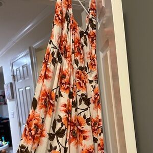 Old Navy Floral Orange and White Dress